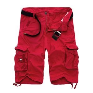 Shorts pour hommes hommes Cargo 2021 armée Camouflage hommes coton travail ample décontracté pantalons courts grande taille pas de ceinture