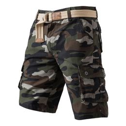 Mens Cargo Shorts Casual Camouflage Shorts Tactical Bermuda Mannelijke kleding Wandelen Vissen Sweatsuit Camo Joggers Shorts 240529