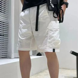 Pantalones cortos de carga para hombres con una cuerda Bermuda macho Pantalones cortos de lujo Sólido verano cómodo
