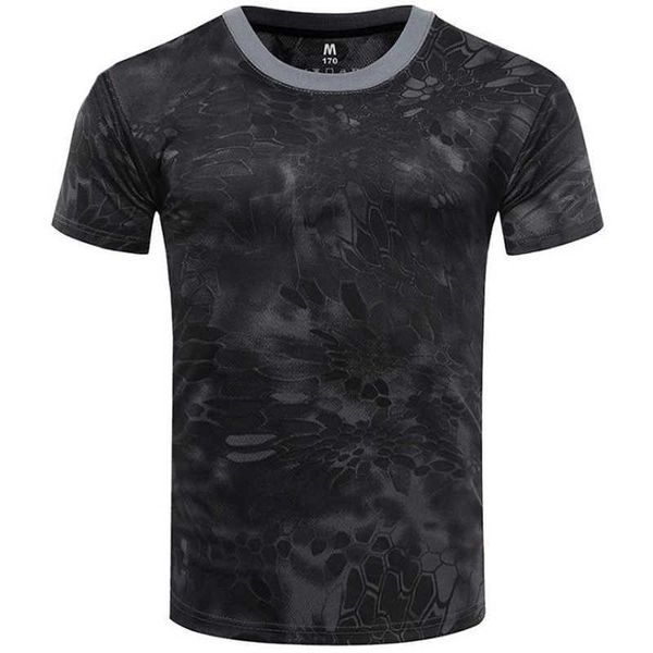 Camiseta de camuflaje informal para hombre, camisetas con músculos de caza y pesca militares del ejército de camuflaje P0806