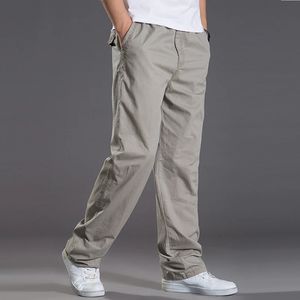 Hommes Casual Cargo Coton Pantalon Hommes Poche Lâche Droite Élastique Travail Pantalon Marque Fit Joggers Mâle Super Grande Taille 6XL 240122