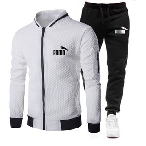 Heren Casual kleding Wintermerk Jogging Tracksuit Zipper Hoodie + broek 2 PC Sportswear Sports pak