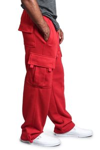 Pantalon cargo décontracté pour hommes avec poches Design pantalon droit taille élastique sport survêtement pantalons de survêtement 210p