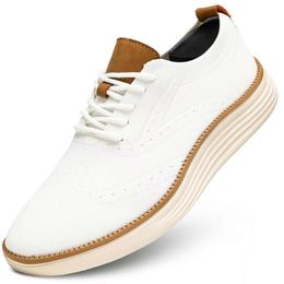 Chaussures de sport Oxford en maille décontractées et à la mode pour hommes, confortables et légères, pour le travail, la marche et le travail