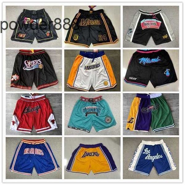 Pantalons décontractés pour hommes, nouvel aigle brodé Hip Hop étudiant enfants poche basket-ball Lakers Raptors Eagles poche Magic Warriors Heat Celtics basket-ball 8P00