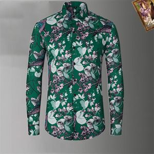 Casual herenoverhemd Ontwerper Geometrische geruite mode Burbrery Poloshirt met lange mouwen, enkele rij knopen Klassiek zakelijk Hoge kwaliteit katoen Bur Casual overhemden#018