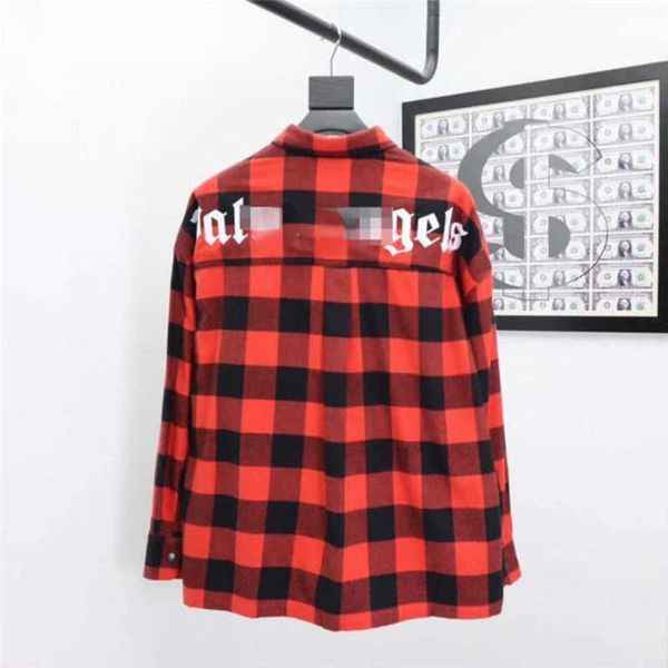 Mens Casual Shirt Designer Jacket Hommes Femmes Hip-hop Loose Fleece Shirts Plaid Cardigan Coat