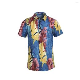 Chemises décontractées pour hommes chemises à manches courtes imprimées