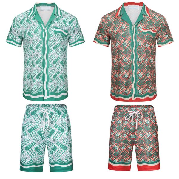 Camisas casuales para hombre Camisa con botones Camisa de moda Camisa con botones para hombre Camisa hawaiana de diseñador Camisa con estampado de letras sueltas de puntada abierta M XXXL Traje con botones de talla grande