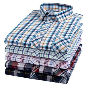 Chemises décontractées en coton à carreaux pour hommes, manches longues, imprimé à la mode, coupe régulière, vêtements quotidiens doux, 230214
