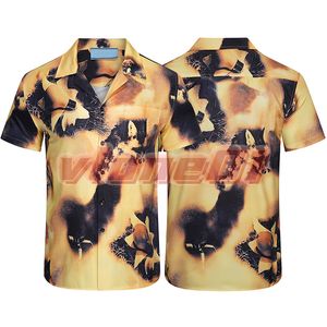 Mens Casual Shirts Designer Homme Manches Courtes Full Print Beach Shirts Hommes Lâche Tops Taille Asiatique M-3XL