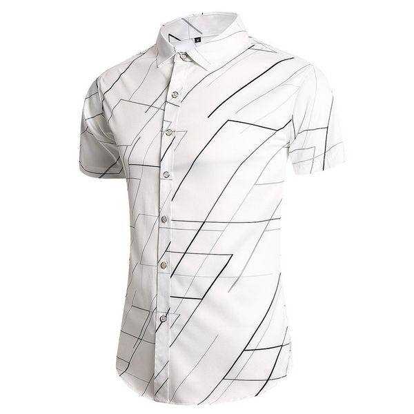 Camisas casuales para hombre Moda 12 Diseño de estilo Camisa de manga corta Rayas Blanco Azul Blusa de playa Ropa de verano OverSize 5XL 6XL 7XL 230614