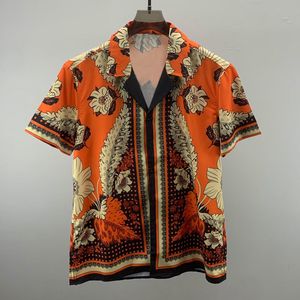 Chemises décontractées pour hommes de haute qualité imprimé ethnique rétro chemise Aloha été décontracté mens plage hip hop haut de vacances tropicales 230718