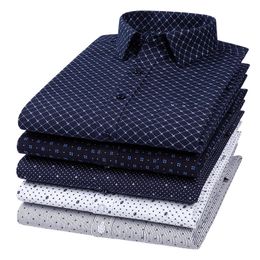 Hommes chemises décontractées à manches longues mode impression coton coupe Standard bouton poche doux pour homme bureau affaires robe 230214