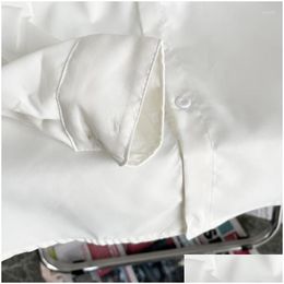 Camisas informales para hombres Moda impresa Simple All-Path White Chic de manga larga suelta UNI UNI CAMISA Botones Blouses Drop entrega a Apardo3Q7