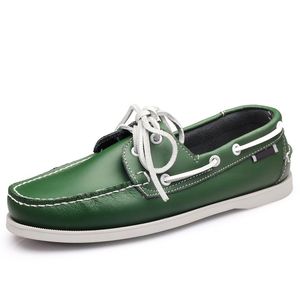 Chaussures décontractées pour hommes Noir Loisirs Argent Taupe Dlives Marron Gris Rouge Vert Marche Basse Souple Multis Cuir Hommes Baskets Baskets En Plein Air Chaussures Bateau Respirant AA051