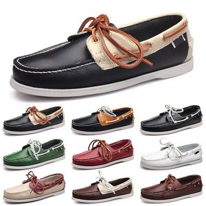 Zapatos Casuales Para Hombre Ocios Negros Platas Taupe Dlives Marrón Gris Rojo Verde Caminar Bajo Suave Multis Cuero Hombres Zapatillas Zapatillas De Deporte Al Aire Libre Zapatos Náuticos Transpirables AA013