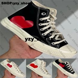 Chaussures de sport pour hommes Chucks Taylors All Star 70 Hi Taille 5 11 Baskets CDG Formateurs Us5 Designer Femmes Comme des Garcons PLAY Us 5 9186 Blanc True Heart Chaussures