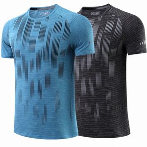 Heren Casual Sportswear Fitness Sports Kleding Gym Running T-shirt Outdoor Jogging Tops Dunne ademende elasticiteit Dry Fit 240515