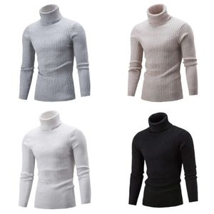 Heren Casual Sweaters 5 kleuren geribbeld schildpad nekvesterijen lange mouw steve trui voor herfst en winter