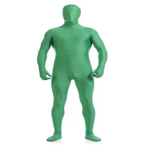 Mens Catsuit Costumes couleur unie Spandex Unitard Full Body Costume combinaison unisexe Costumes collants à manches longues pour enfants adluts