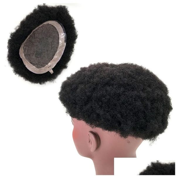Hommes Enfants Perruques En Gros Hommes Perruque Toupée Suisse Mono Dentelle Afro Bouclés Cheveux Humains Pour Livraison Directe Produits Otfbz