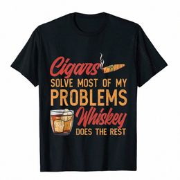 Mens cigarro fumador cigarro amante divertido whisky cigarro camiseta remata las camisetas al por mayor Fitn Tight Cott para hombre Camisetas Fitn Tight j2nI #