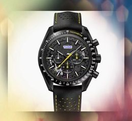 Mens Classic 6 Stiches Design Watches Stopwatch Japan Quartz Beweging Klokgat Leather Nylon Strap Luxury timing polshorloges relogio masculino geschenken