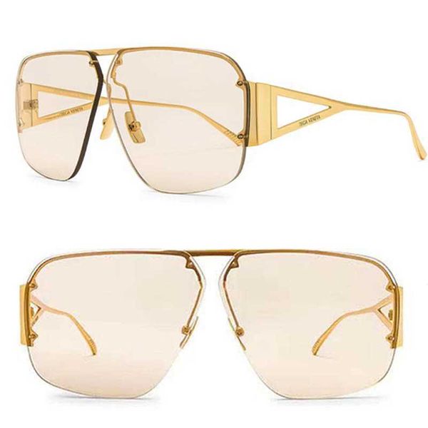 Classic Aviator Sunclasses BV1065S Designer pour femmes Rectangle Retro Prescription décontractée Lunettes de soleil Fishing Golf Lunes avec boîte d'origine UMD4