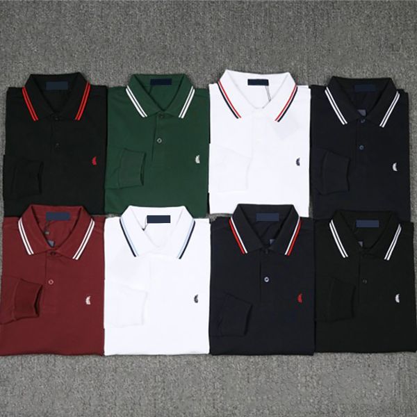 hommes classiques à manches longues polo épis de blé chemise designer chemise polo logo brodé femmes hommes t-shirt long top taille S/M/L/XL/XXL