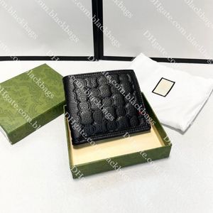 Pince à billets classique pour hommes, portefeuille de carte de crédit de styliste, porte-monnaie en cuir noir tendance, haute qualité, pliable, cadeau de noël