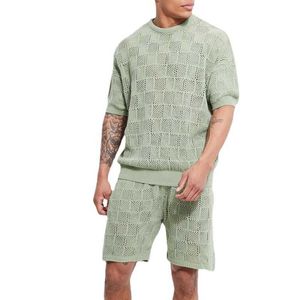 Vêtements pour hommes correspondant à l'été sports de chemise à manches courtes en vrac short adolescents