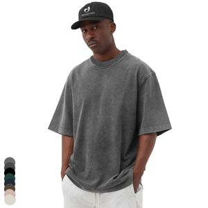 Herenkleding Oversized T-shirt 100% katoenen T-shirt Fabrikant Streetwear Hip Hop Blank Acid Wash Custom Vintage T Shirts 240511