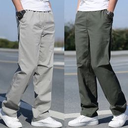 Vêtements pour hommes Pantalons de chargement de printemps d'été Salopes de coton grande taille de jogger de jogger détend