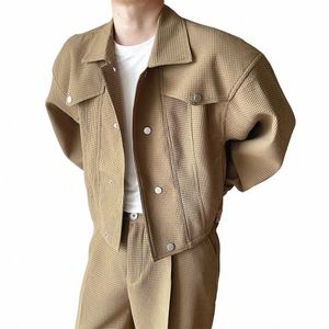 Vêtements pour hommes Design Haut de gamme Niche Courte épaulette Veste Printemps et automne Unisexe Fi All-Match Casual Cardigan Veste n79N #