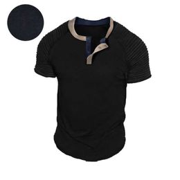 Mens Kleding Designer Polo Casual shirt Top Korte mouwen T -shirt knop Nek Cycling Hiking Leisure Geplooide T -shirt voor mannen