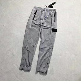 Vêtements pour hommes Top Nylon Mens Pantalon Brand Travel Retro Sweat Pant Détails Metal Nylon Mesh Breat