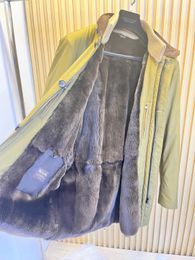 Manteaux pour hommes hiver Loro Paina col technologie tissu loisirs armée vert manteaux