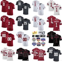 Maillot de football universitaire pour hommes Washington State Cougars University 2 Kyle Williams 8 Devin Richardson 0 Sam Lockett III 52 Kyle Thornton 25 Jaden Hicks 4 Luke Falk