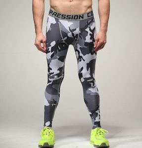 Heren compressiebroek Elastisch en sneldrogend leger camouflage joggers legging panty's Fiess mode casual broek kleding 21 kleuren