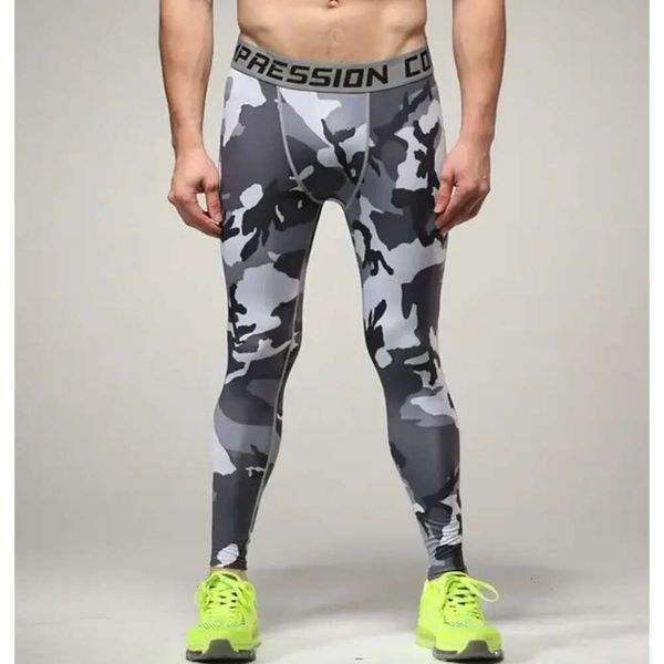 Pantalons de compression pour hommes Pantalons de compression élastiques et à séchage rapide Camouflage Joggers Leggings Collants Fitness Mode Pantalons décontractés Vêtements 21 Couleur 336