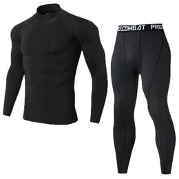 Conjunto de compresión para hombres Men Sportswear Gym Fitness Suits Entrenamiento Jogging Sports Clothing RashGuard Running Track Situit Men 240412
