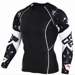 Mens Compression Shirts 3D Tiener Wolf Jerseys Lange Mouw T-shirt Fitness Mannen Lycra MMA Workout T-shirts Panty Merk Kleding CY200515