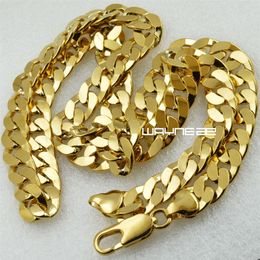 Мужская крутая цепочка-цепочка с начинкой из 18-каратного золота 60 см, 9 мм, золотого тона n323 65g1827