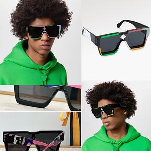 Nouveaux hommes Cyclone Masque Lunettes de soleil Designer Multi Couleur Rétro Imprimer UV400 Lunettes de soleil résistantes Longues Lunettes à monture rectangulaire Z2031 Z1547