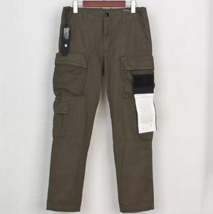 Pantalon décontracté en coton pour hommes avec broderie de badge à badge et poches d'outillage