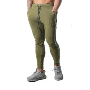 Heren katoenen gymbroek hardlooplegging joggers streetwear casual sportbroek mannelijk groen training workout fitness