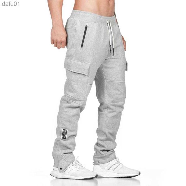 Joggers de algodón para hombre Pantalones deportivos para correr Fitness Hombres Ropa deportiva Pantalones de chándal Pantalones de chándal ajustados Pantalones Gimnasios Pantalones de chándal L230520