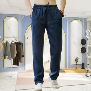 Heren katoenen linnen broek mannelijke zomer herfst ademende vaste kleur linnen broek fitness jabboarden streetwear S-4XL 240420