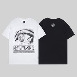 Mens Cotton T-shirt Designer Brand Hellstar Shirts Big Size Street Youth Mens T-Shirts Big Eye Brand Logo Print Hellstar Studio Mens Hold Sheeve Top S-3XL